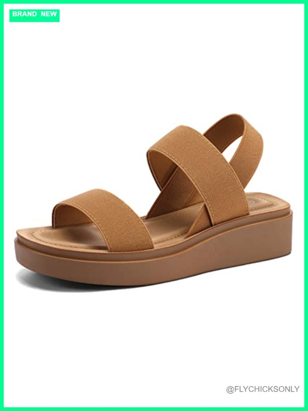Platform Wedge Sandals with Elastic Slingback Comfortable Summer Shoes